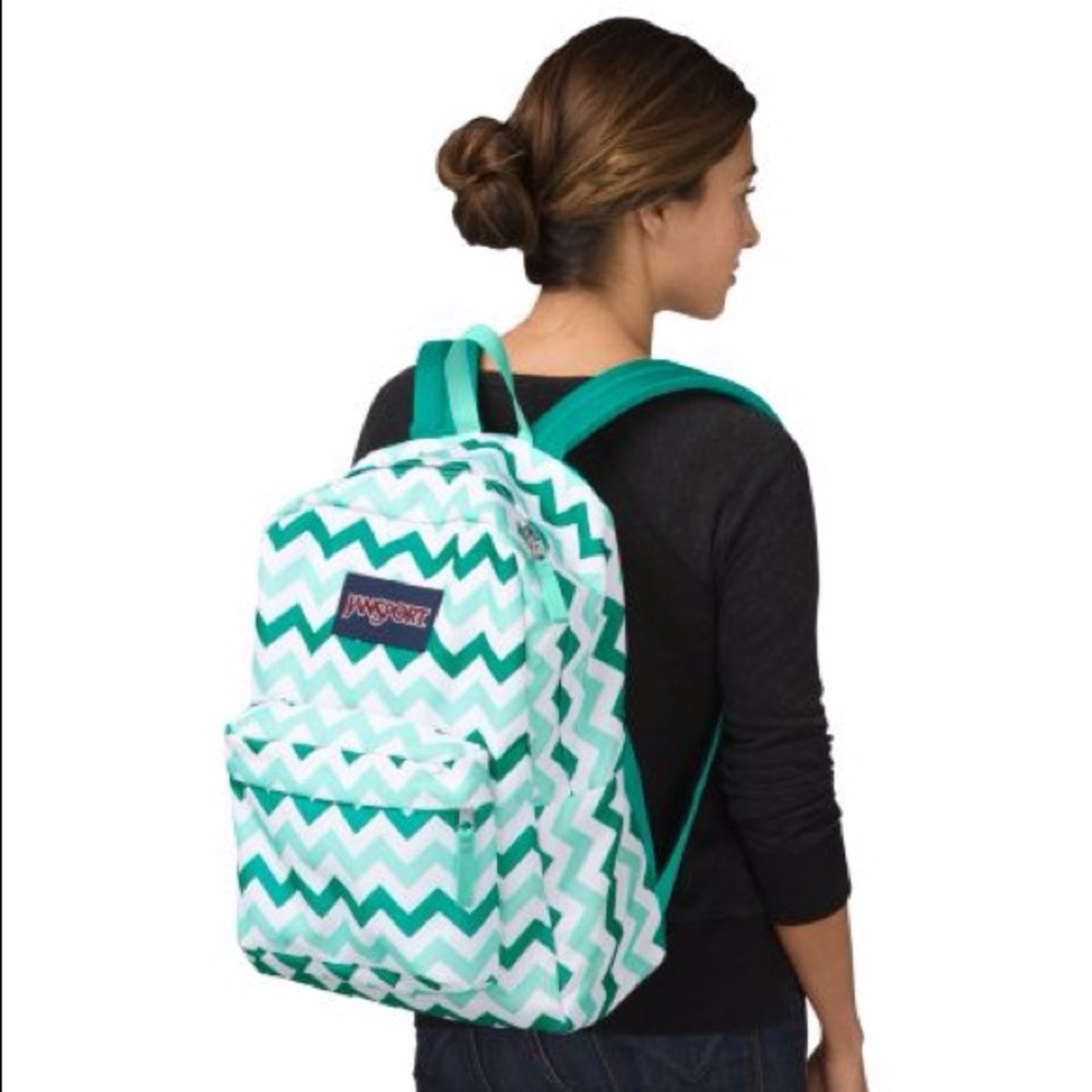 JanSport Superbreak Backpack - Aqua Dash Zou Bisou